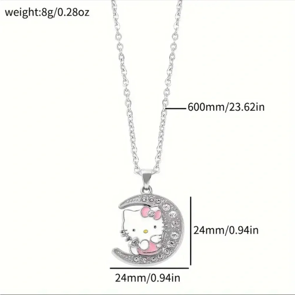 Hello Kitty Necklace with Silver Chain